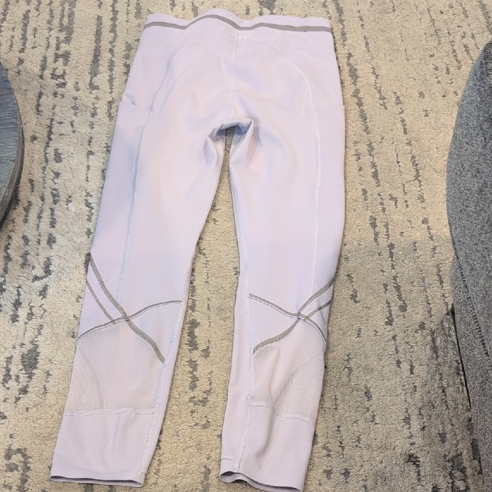 Athleta Shasta Purple/ Bluff Grey Ultimate Stash Pocket Ignite 7/8 Tight